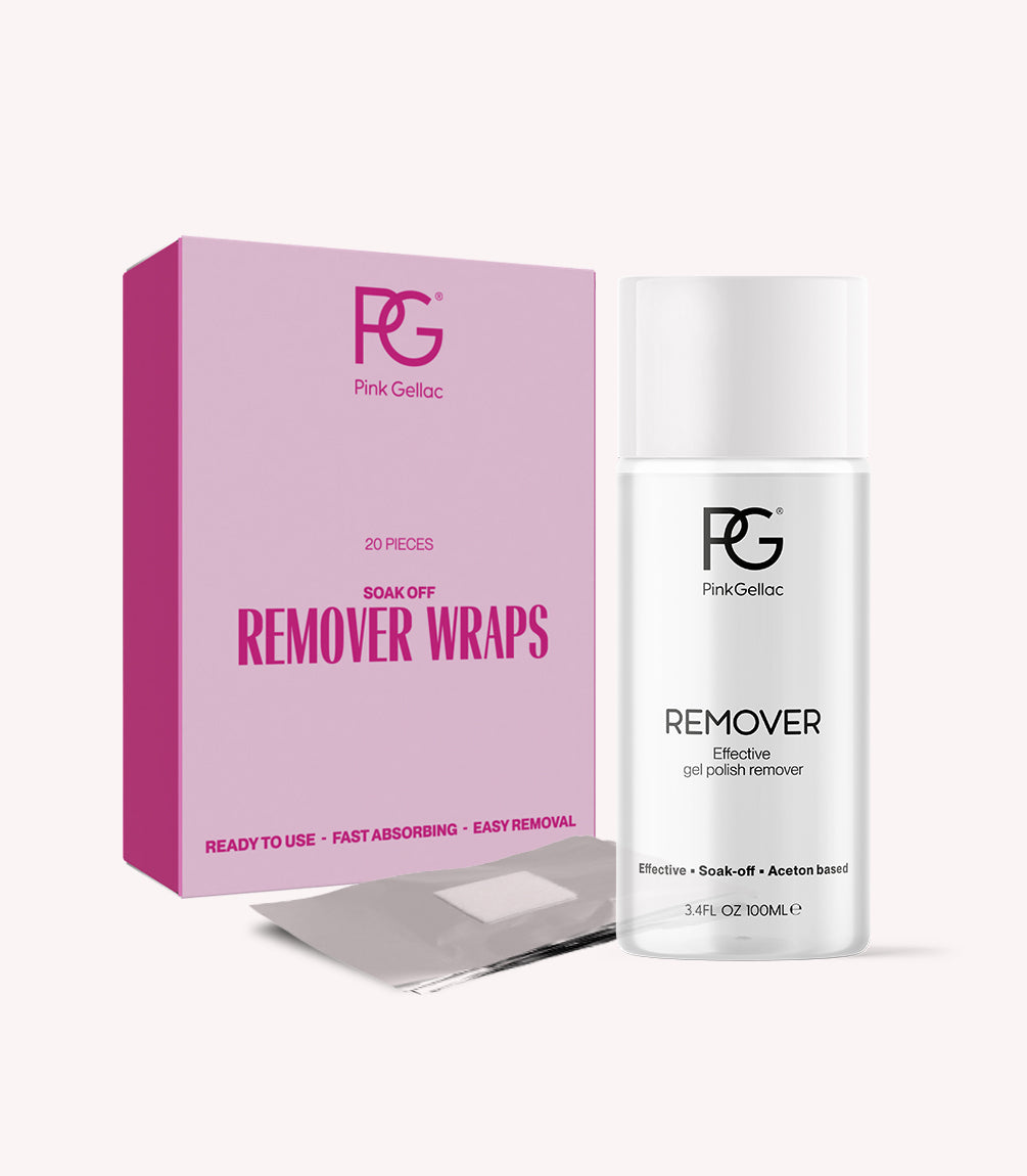 Pink Gellac Remover Set contents.