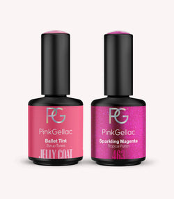 Pink Gellac Jelly Coat Set Ballet Tint with two gel polish bottles.