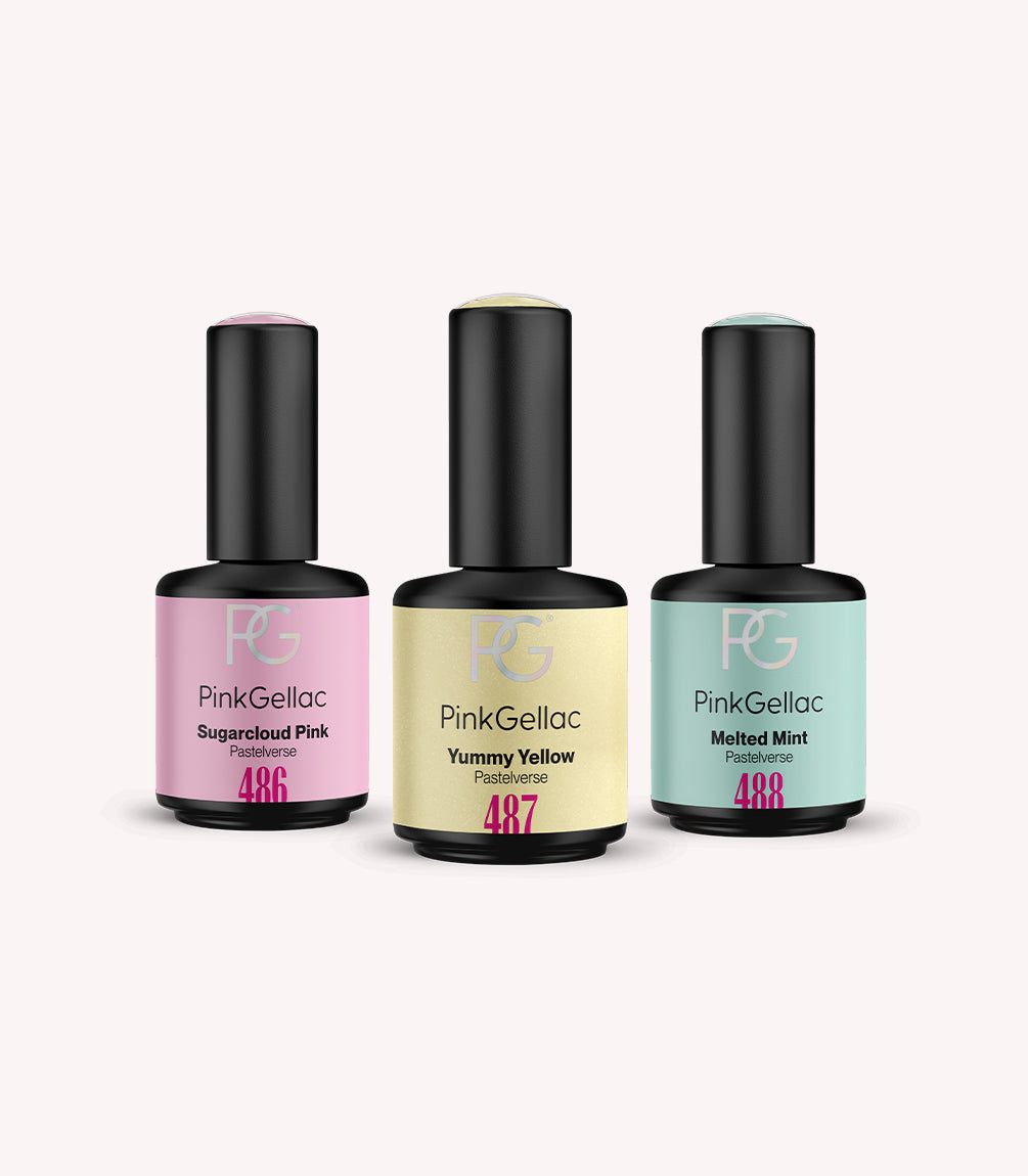 Pink Gellac Pastelverse Bestseller Set contents.