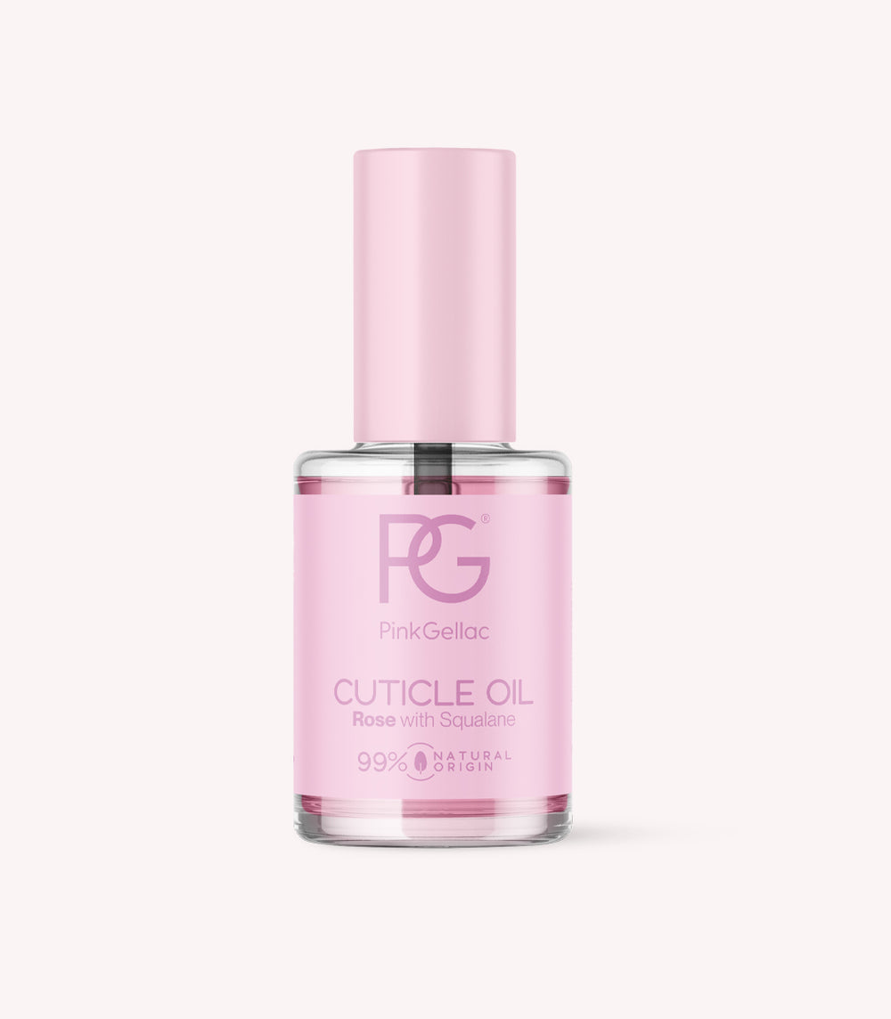 Pink Gellac Cuticle Oil Rose bottle.