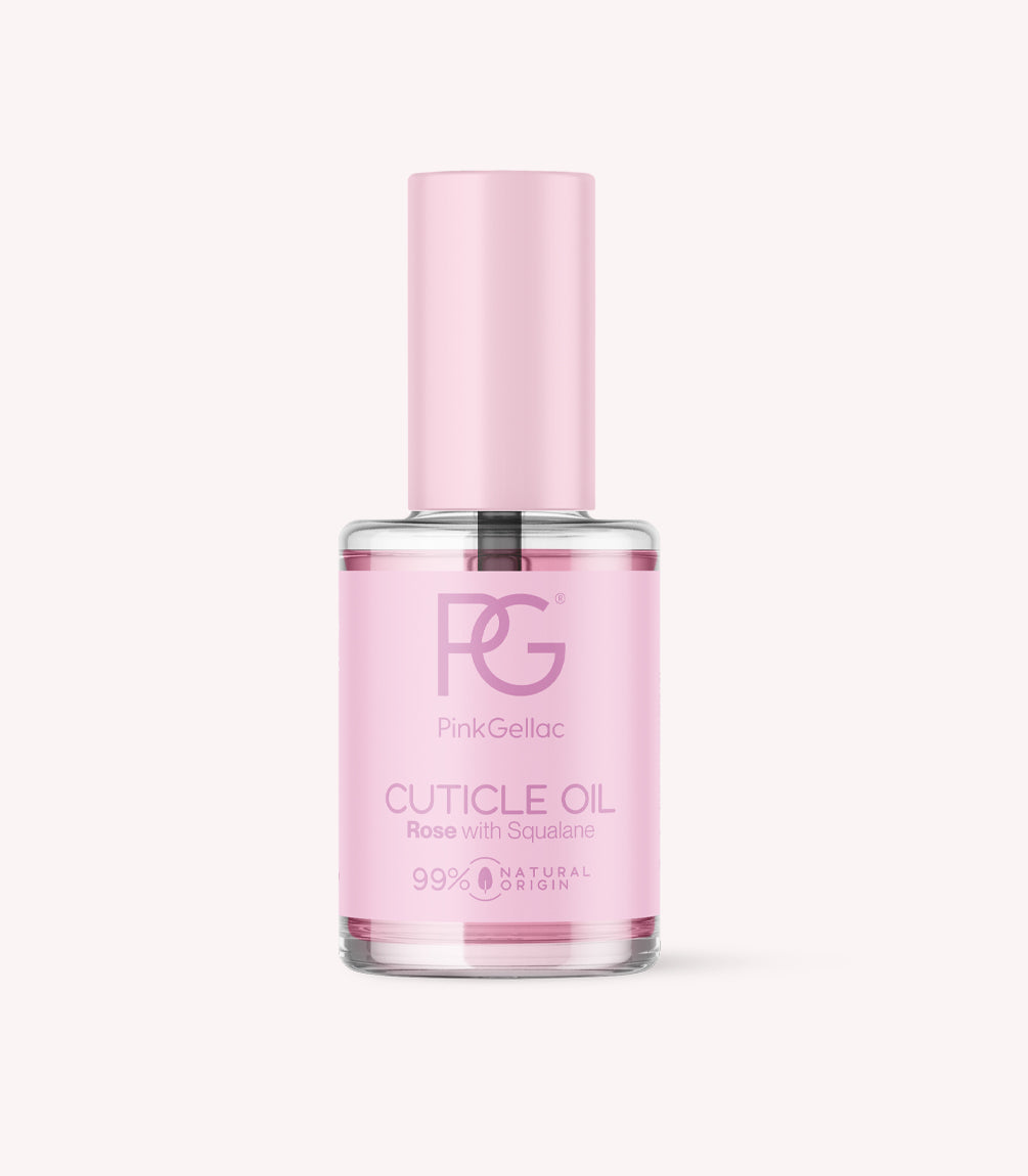 Pink Gellac Cuticle Oil Rose bottle.
