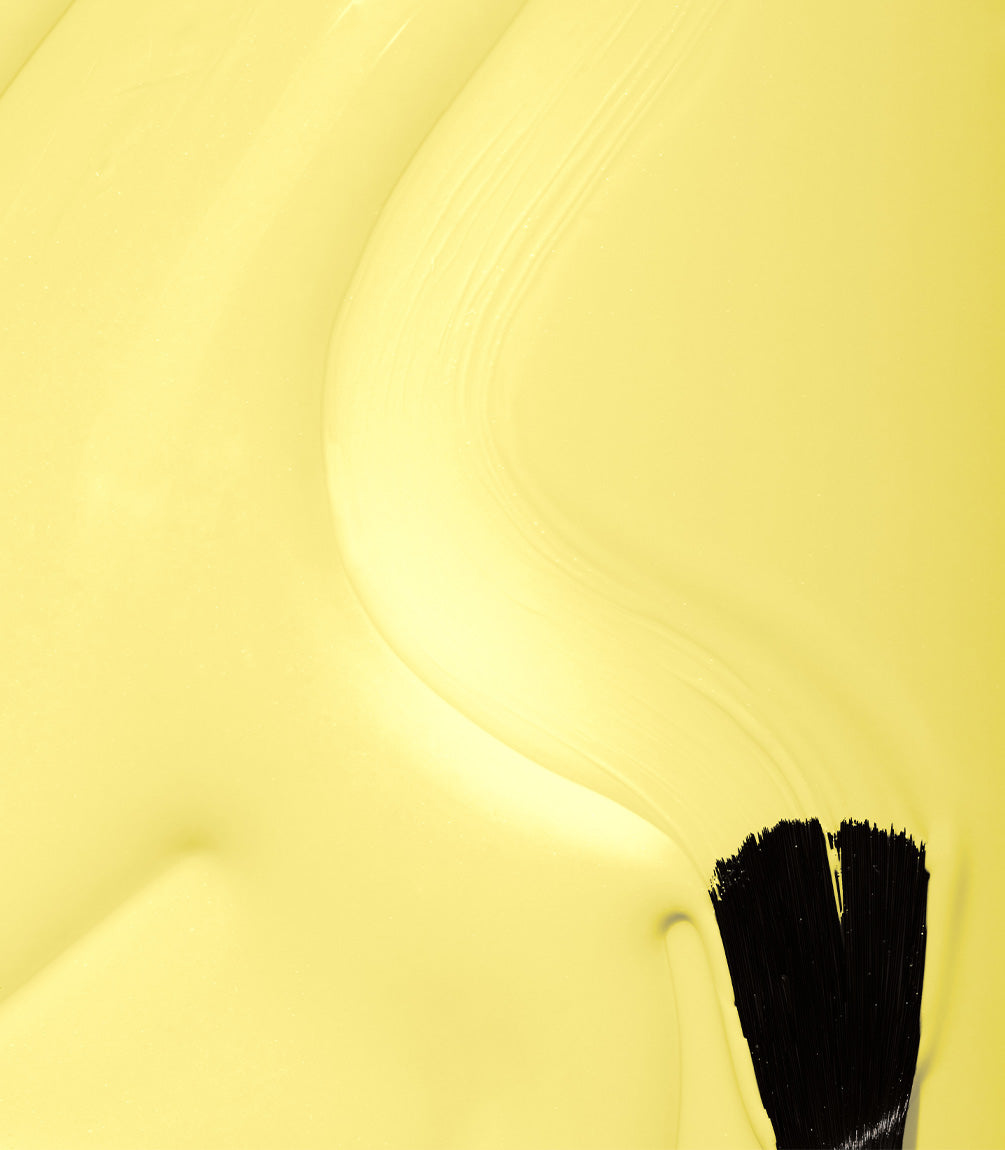 Close-up of Pink Gellac 213 Juicy Yellow gel polish texture.