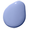 A shiny, blue drop shape on a gray background.
