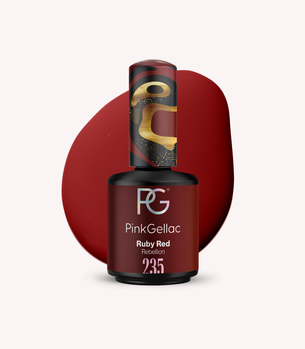 235 Ruby Red - Red Gel Polish - Pink Gellac