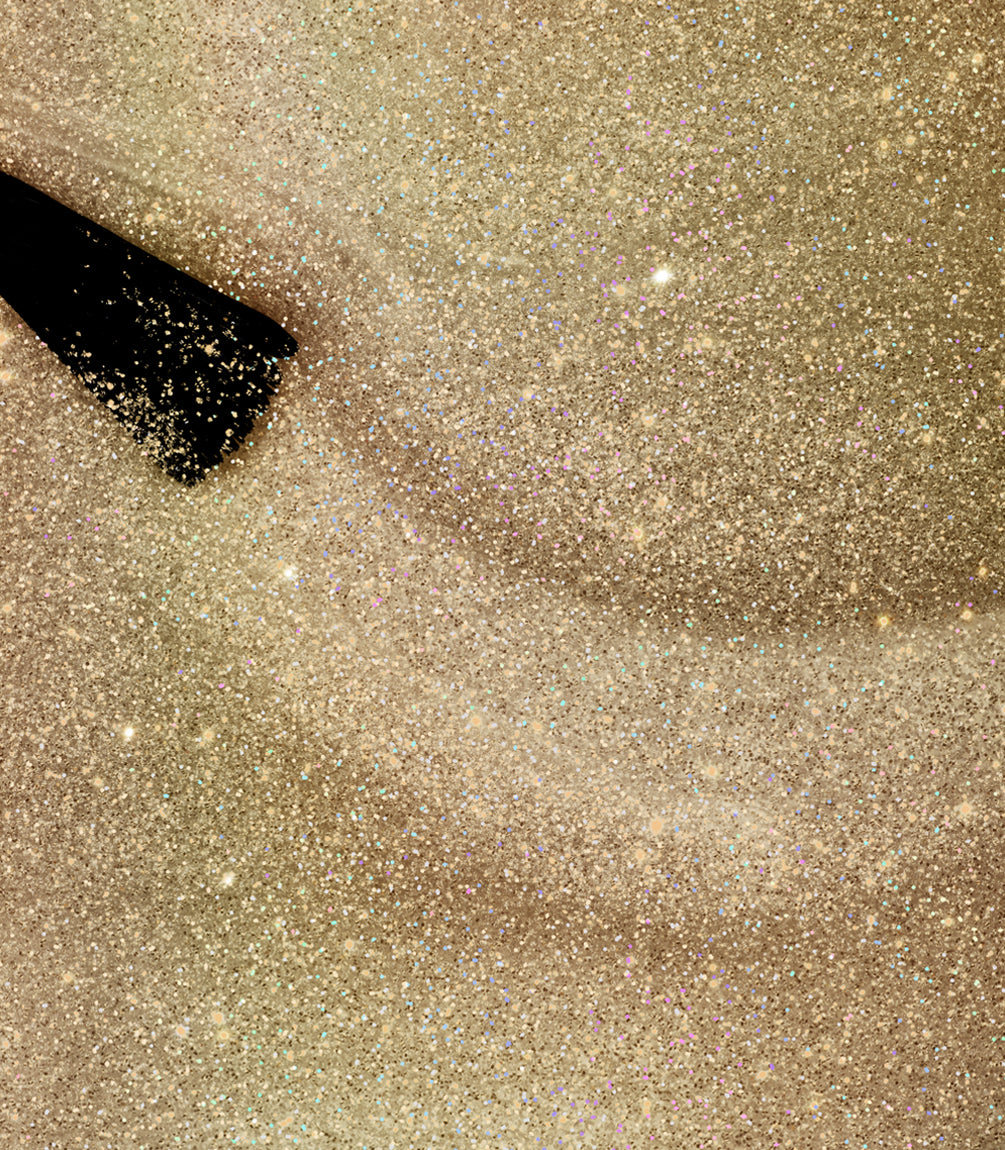 Close-up of Pink Gellac 236 Gossip Gold gel polish texture.