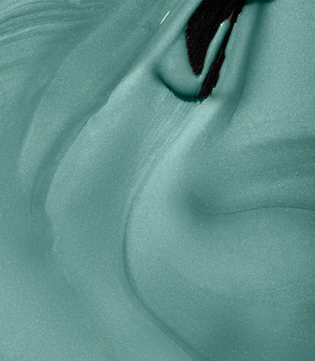 Close-up of Pink Gellac 310 Tempting Teal gel polish texture.