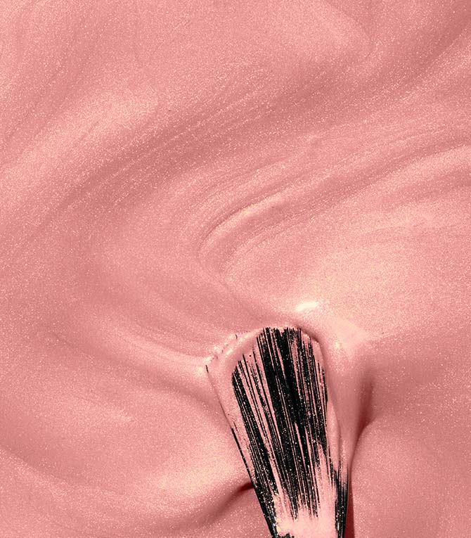Close-up of Pink Gellac 322 Sparkle Peach gel polish texture.