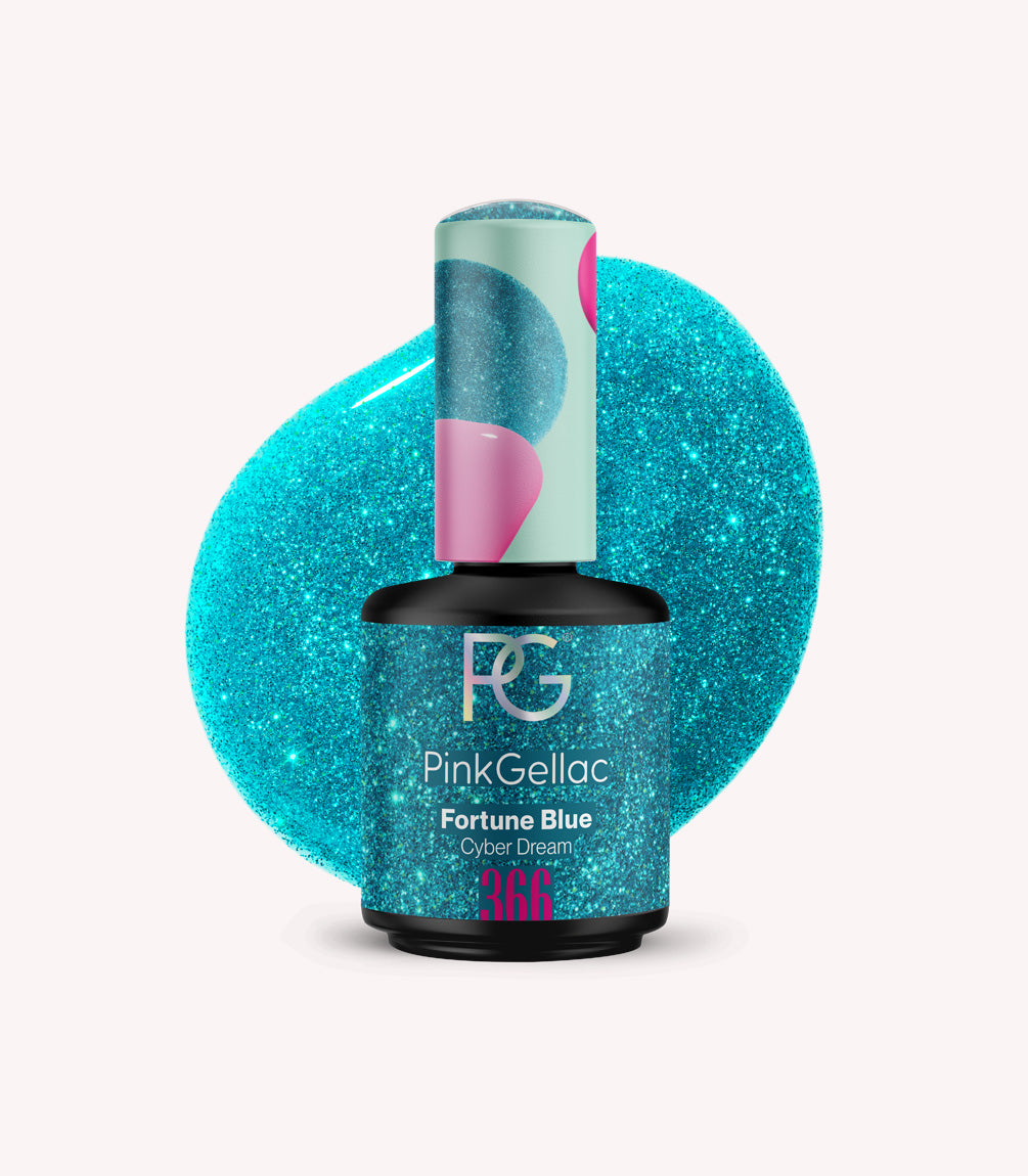 366-fortune-blue-blue-glitter-gel-polish-pink-gellac