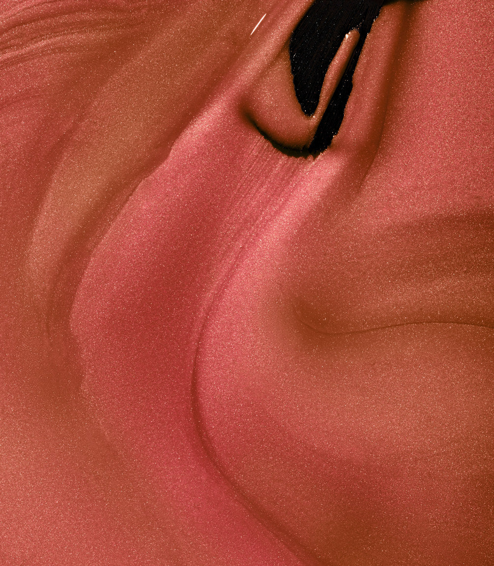 Close-up of Pink Gellac 378 Ginger Gold gel polish texture.