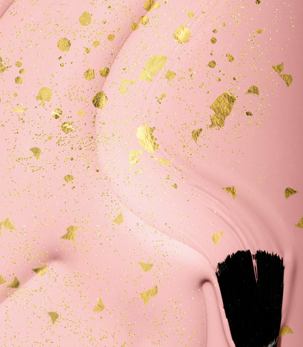 Close-up of Pink Gellac 380 Blushed Gold gel polish texture.