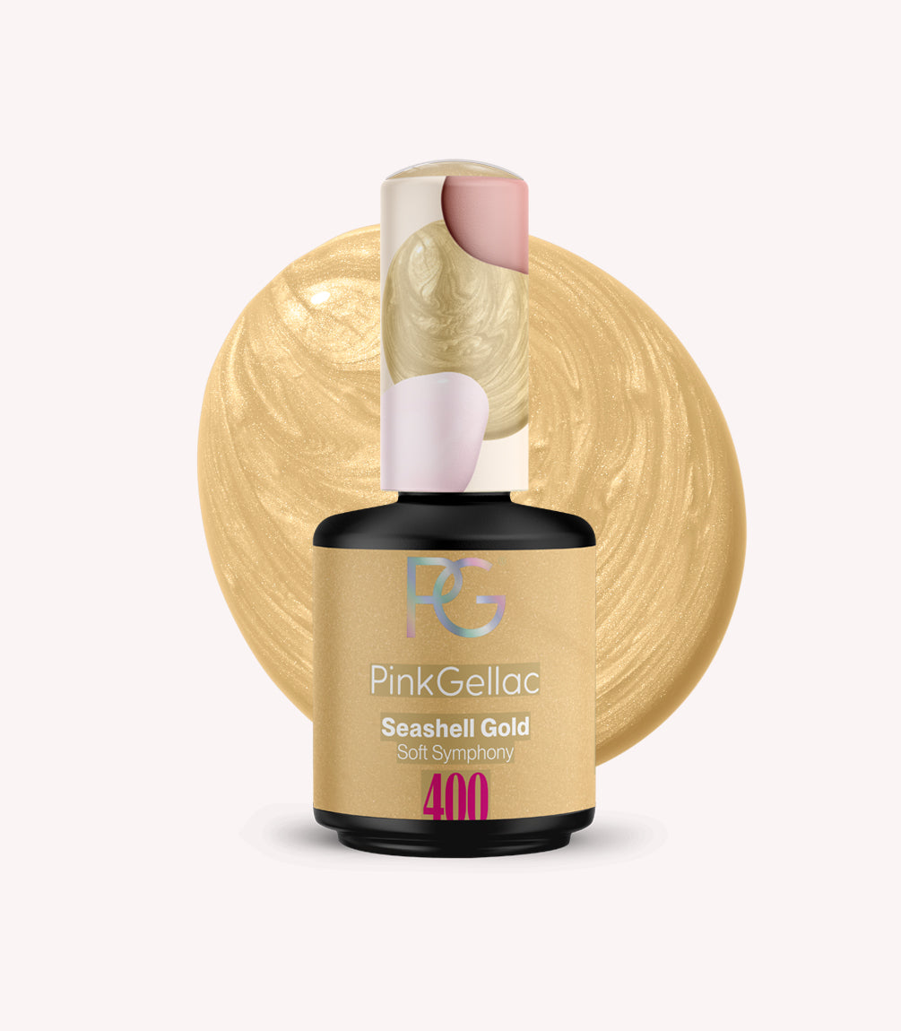 Shellac Gold Color 400 Seashell Gold - Gouden Gellak - Pink Gellac
