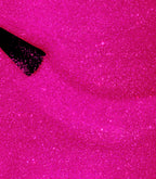 Close-up of Pink Gellac 463 Sparkling Magenta gel polish texture.