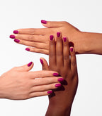 Manicured nails painted with Pink Gellac 473 Candied Cherry gel polish.