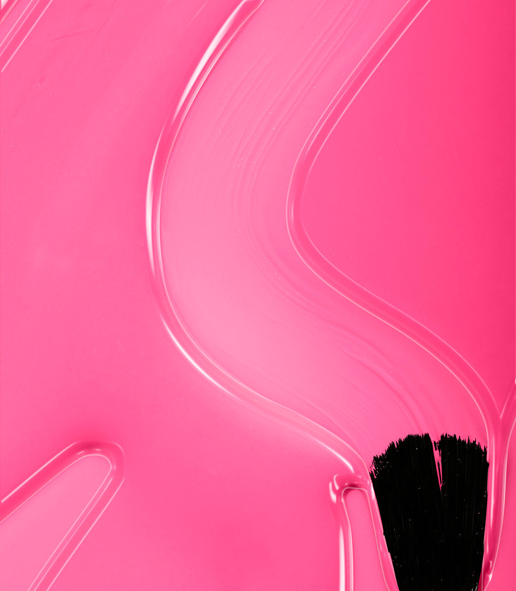 Close-up of Pink Gellac Jelly Coat Ballet Tint gel polish texture.