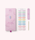 Pink Gellac 002 Pastel Party gel nail stickers with sheet, nail file and cuticle stick.