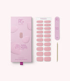 Pink Gellac 003 Toasted Nude gel nail stickers with sheet, nail file and cuticle stick.