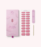 Pink Gellac 004 Muted Rose gel nail stickers with sheet, nail file and cuticle stick.