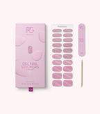 Pink Gellac 018 Cat Eye Blushing Pink gel nail stickers with sheet, nail file and cuticle stick.