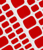 Close-up of the Pink Gellac 109 Lipstick Red pedicure gel nail sticker sheet.