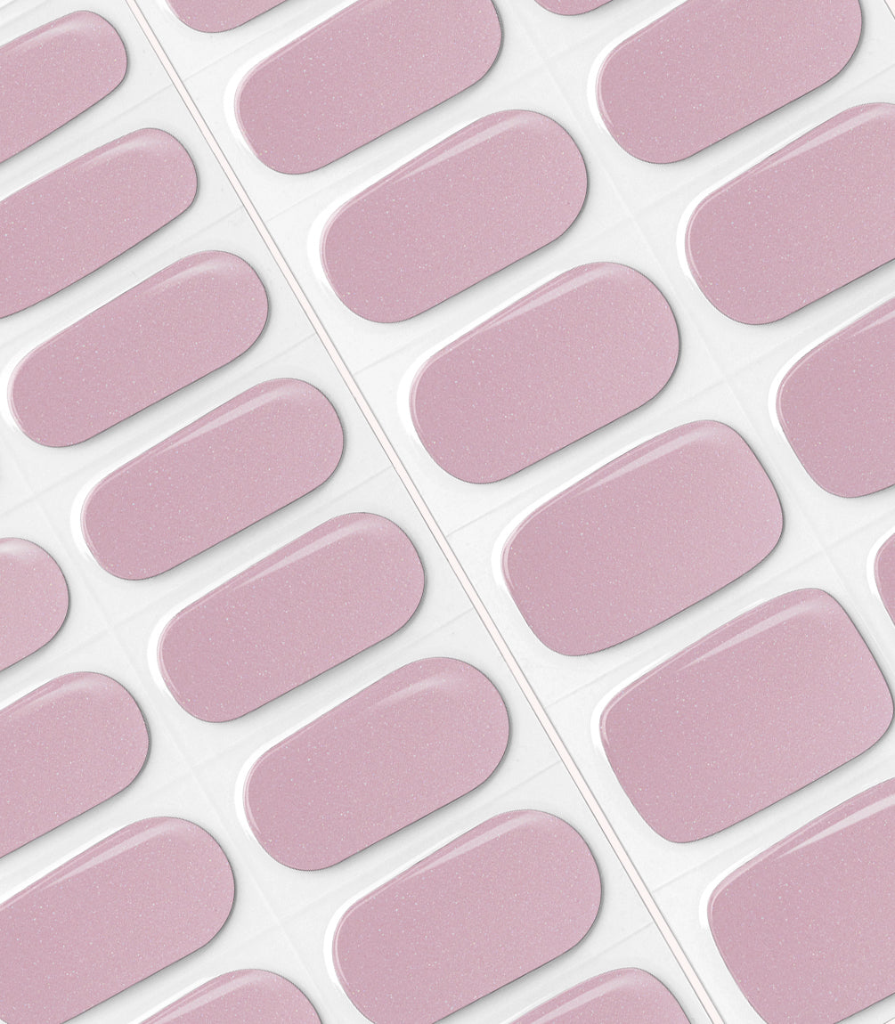Close-up of the Pink Gellac 021 Pearly Pink gel nail sticker sheet.
