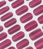 Close-up of the Pink Gellac 027 Cat Eye Flamenco Red gel nail sticker sheet.
