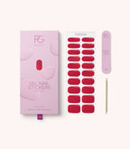 Pink Gellac 036 Sparkling Cherry gel nail stickers with sheet, nail file and cuticle stick.