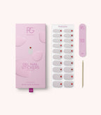 Pink Gellac 037 Loving Hearts gel nail stickers with sheet, nail file and cuticle stick.