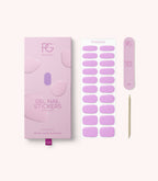 Pink Gellac 038 Soft Lavender gel nail stickers with sheet, nail file and cuticle stick.