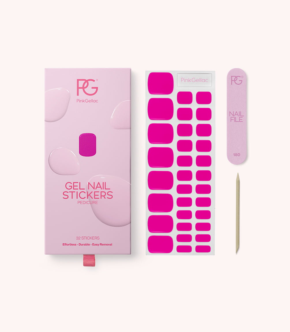 368 Intense Plum Pedicure Gel Nail Stickers