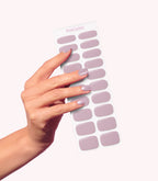 Hand wearing Pink Gellac 041 Soft Mauve gel nail stickers.