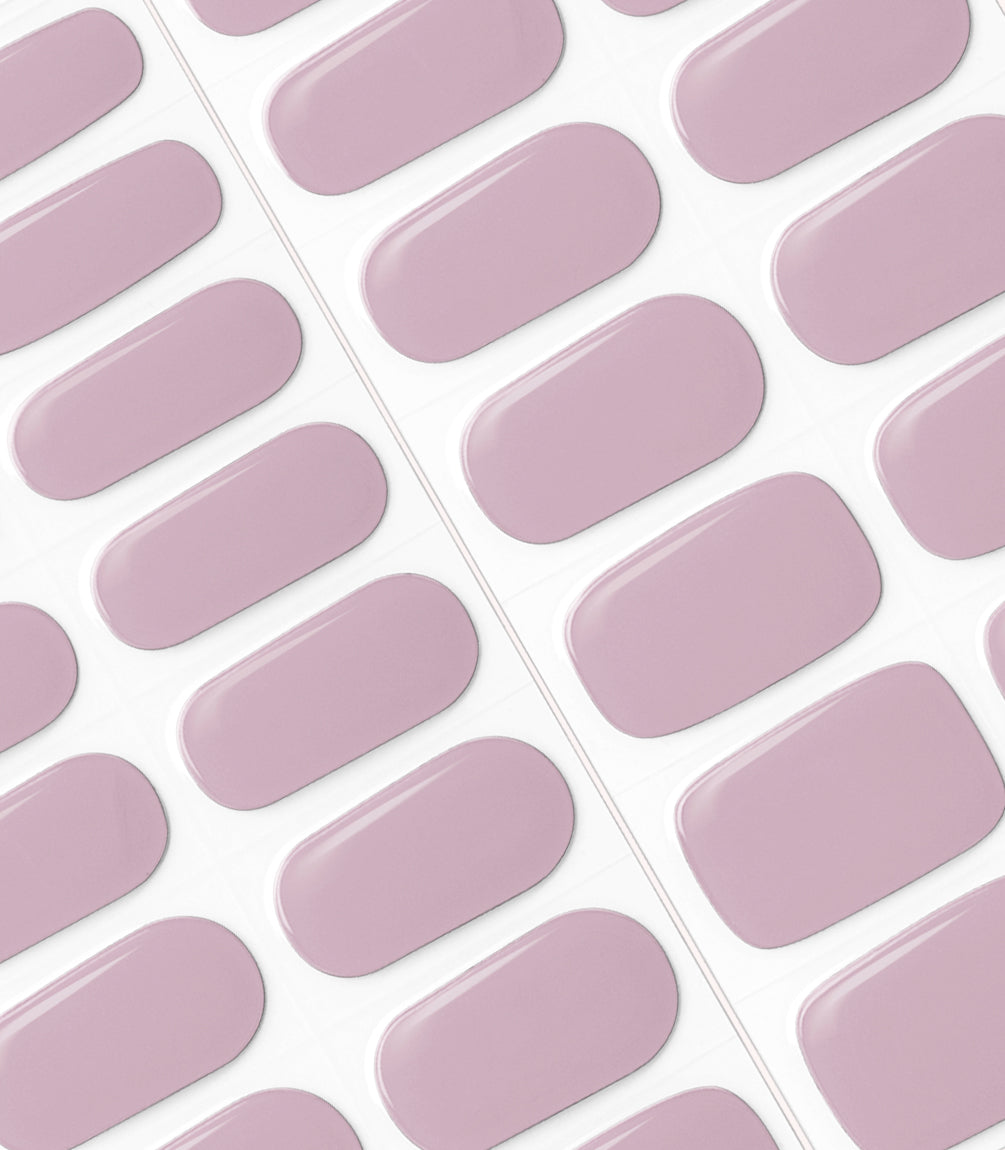 Close-up of the Pink Gellac 041 Soft Mauve gel nail sticker sheet.