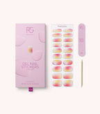 Pink Gellac 047 Soft Sunset gel nail stickers with sheet, nail file and cuticle stick.