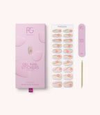 Pink Gellac 049 Blooming Meadows gel nail stickers with sheet, nail file and cuticle stick.