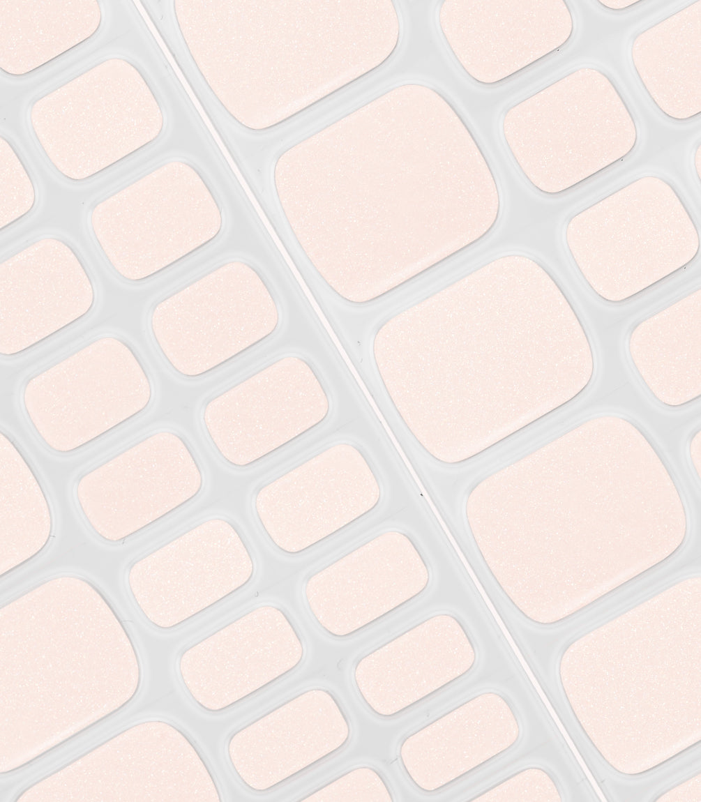 Close-up of the Pink Gellac 418 Meringue Pink pedicure gel nail sticker sheet.