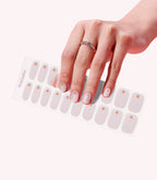 Hand wearing Pink Gellac 053 Chromatic Love gel nail stickers.