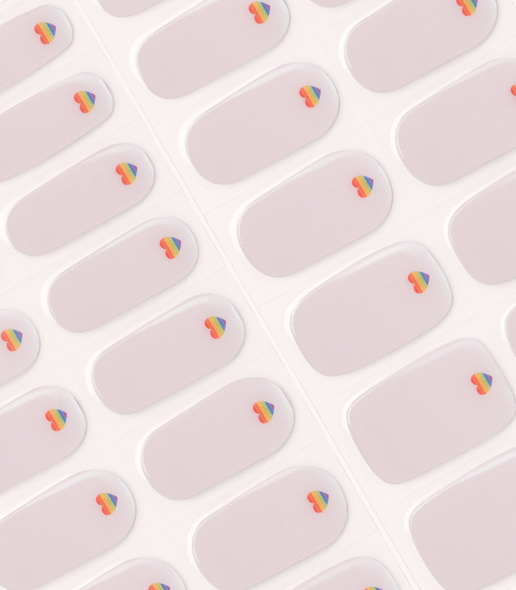 Close-up of the Pink Gellac 053 Chromatic Love gel nail sticker sheet.