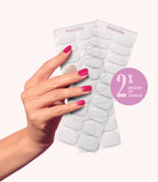 Pink Gellac set of 2 gel nail stickers contents.