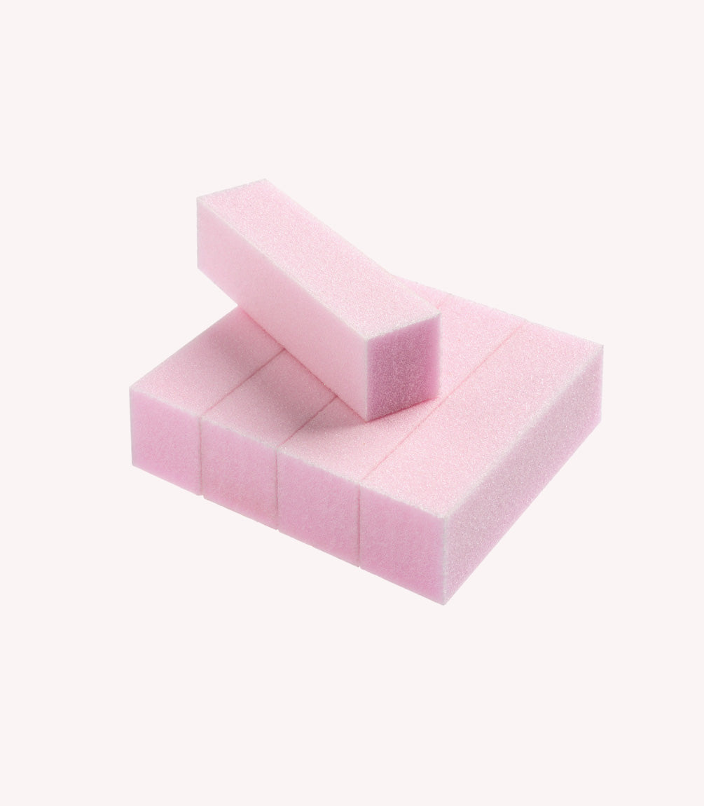 Pink Gellac nail polishing buffing blocks.