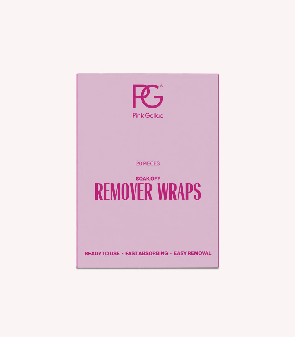 Pink Gellac Remover Wraps bottle.
