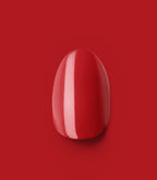 Close-up of a Pink Gellac 109 Lipstick Red press-on nail.