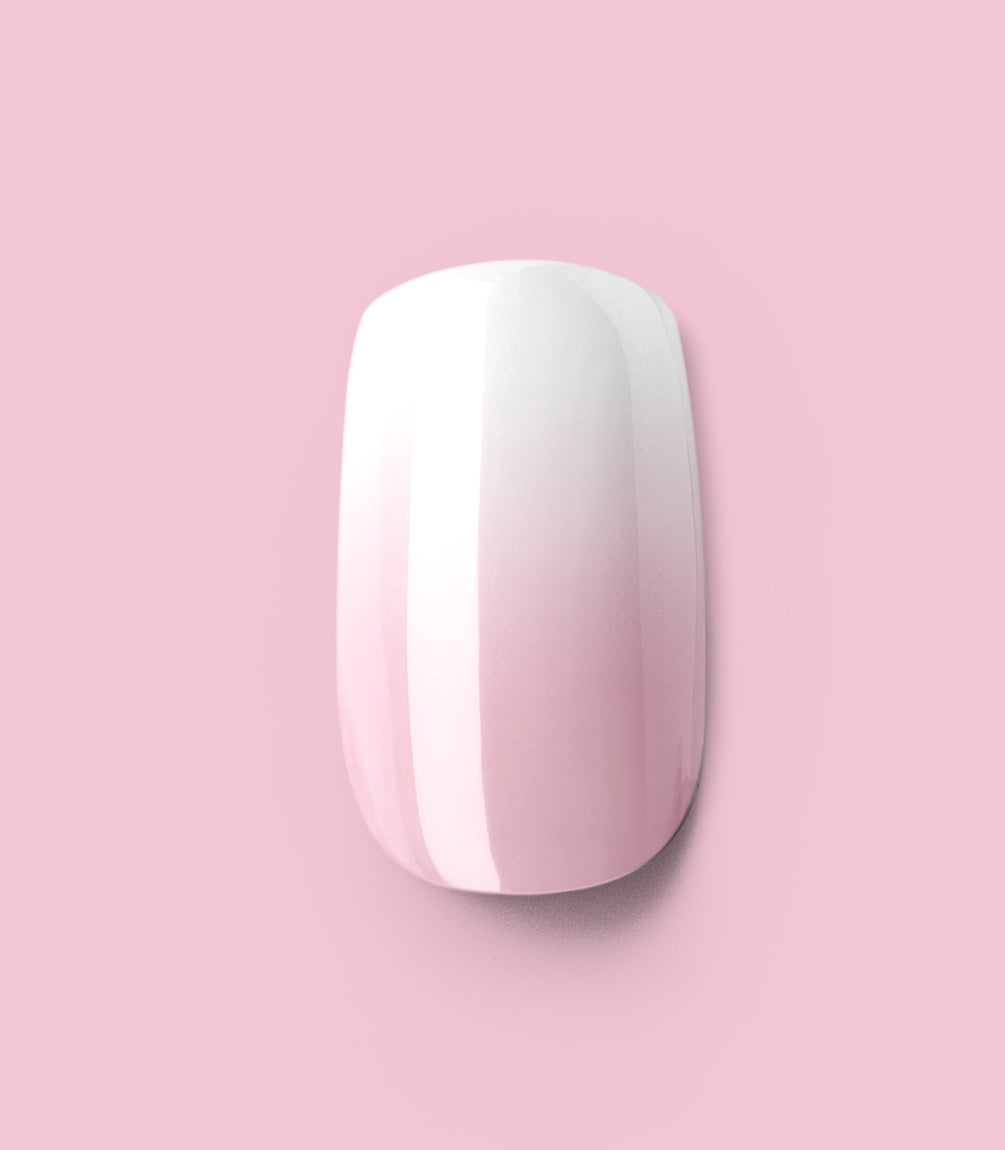 Close-up of a Pink Gellac 2002 Babyboom Bliss press-on nail.