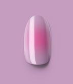 Close-up of a Pink Gellac 2005 Aura Allure press-on nail.