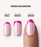 Pink Gellac 2006 Sapphire French press-on nails length and shape guide.