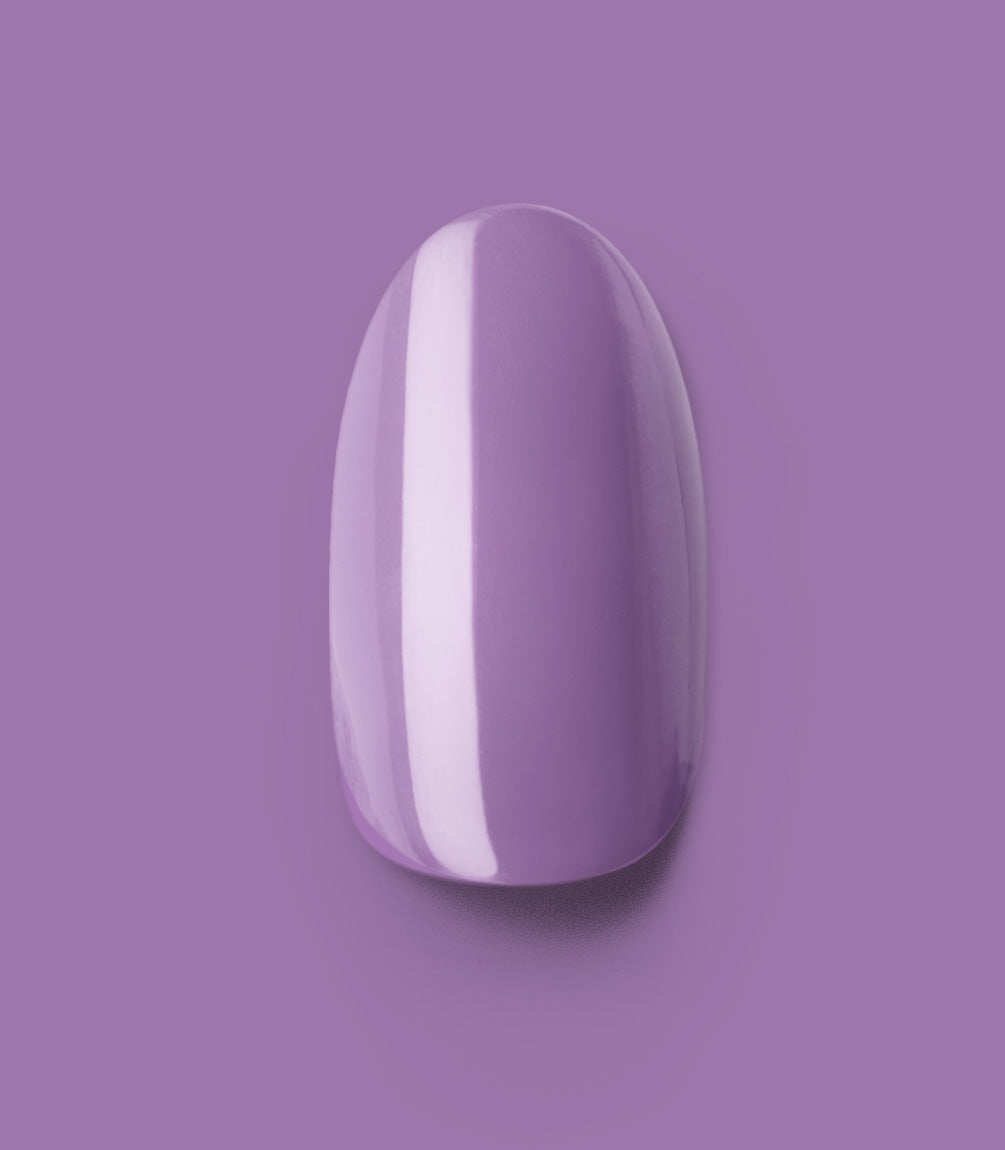 Close-up of a Pink Gellac 324 Lotus Lila press-on nail.