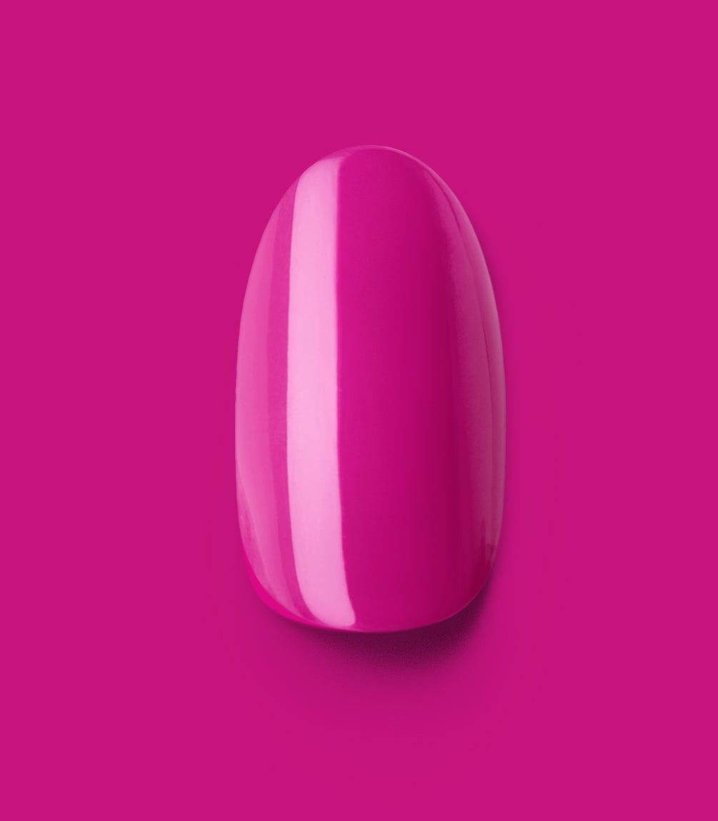 Close-up of a Pink Gellac 368 Intense Plum press-on nail.