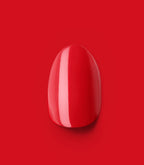 Close-up of a Pink Gellac 430 Bombshell Red press-on nail.