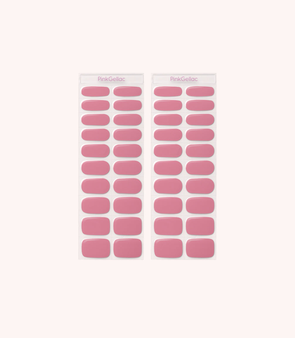Close-up of the Pink Gellac Value Pack 004 Muted Rose gel nail sticker sheet.