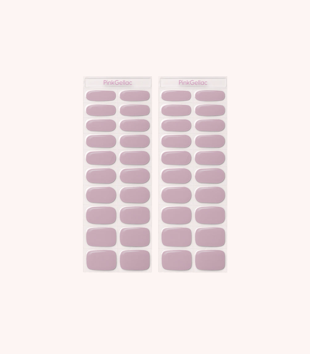 Close-up of the Pink Gellac Value Pack 041 Soft Mauve gel nail sticker sheet.