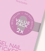 Two Pink Gellac Value Pack 041 Soft Mauve gel nail sticker sheets.