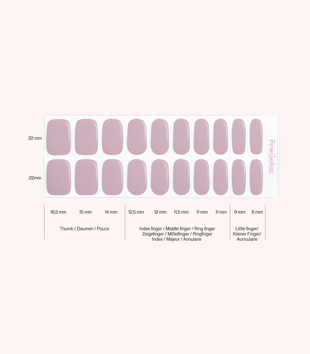 Pink Gellac Value Pack 041 Soft Mauve size guide.